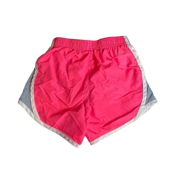 Nike Girls Dri Fit Running Shorts Pink with Gray and White Trim Size Small (4-5) - Picture 2 of 6